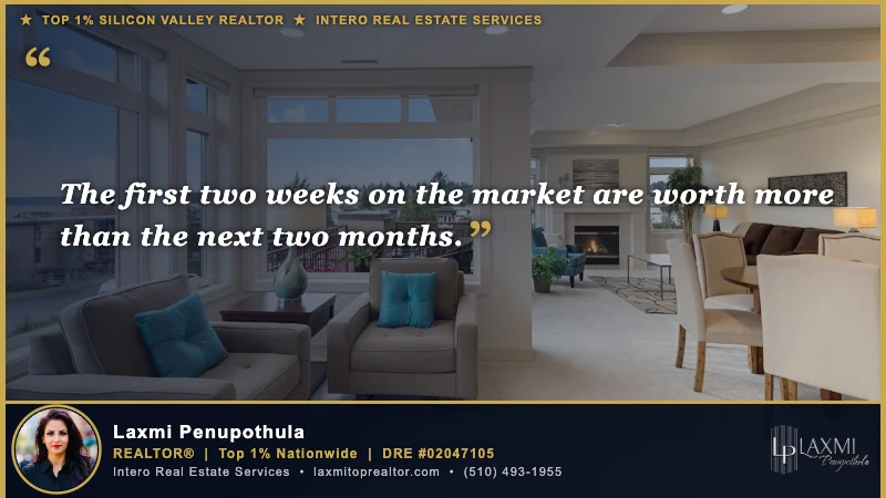 The first two weeks on the market are worth more than the next two months. — Laxmi Penupothula REALTOR
