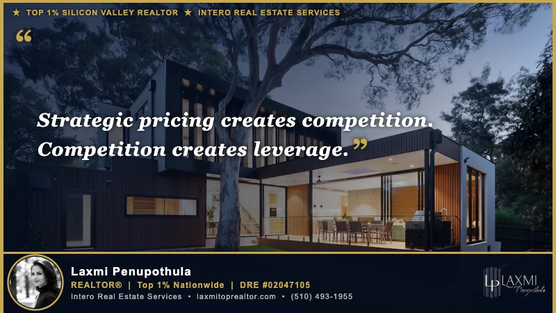 Strategic pricing creates competition. Competition creates leverage. — Laxmi Penupothula REALTOR