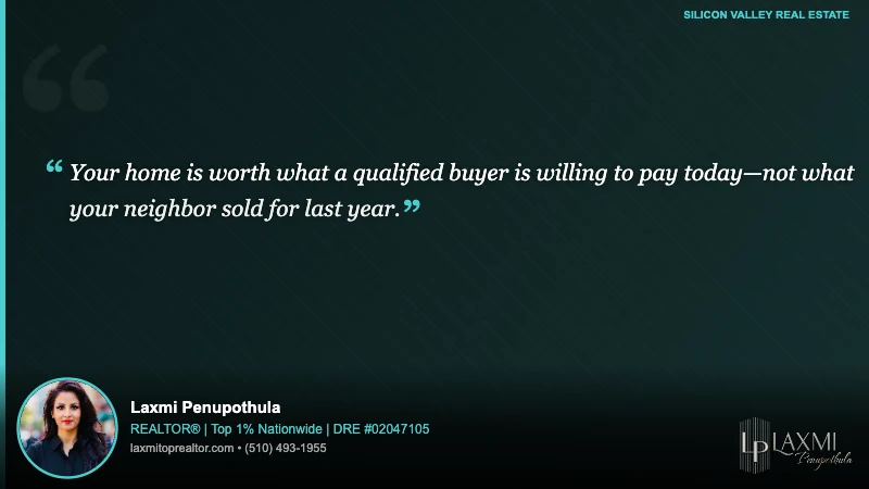 Your home is worth what a qualified buyer is willing to pay today—not what your neighbor sold for la