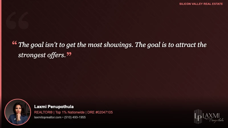 The goal isn't to get the most showings. The goal is to attract the strongest offers.