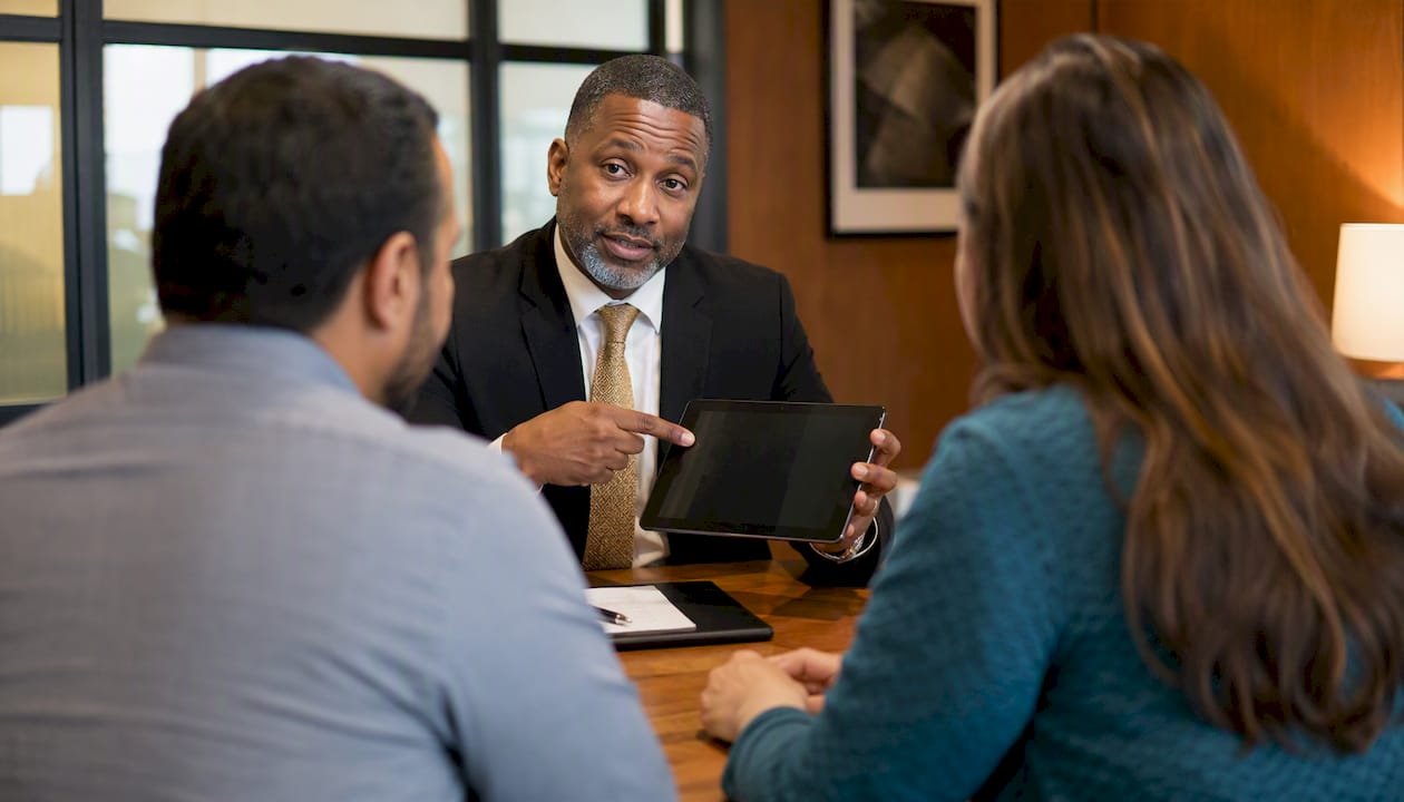 Mortgage lender explaining appraisal gap to clients