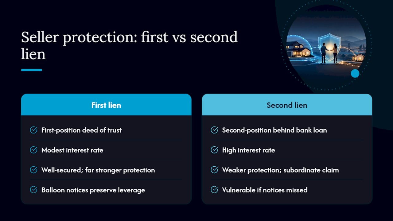 Comparison chart of lien position and interest rate impact