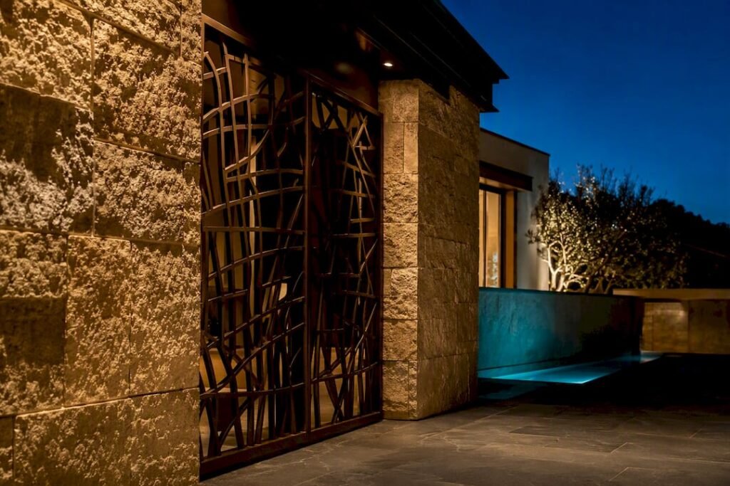 Architectural detail of a luxury Bay Area residence