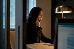 Escrow professional verifying wire instructions by phone