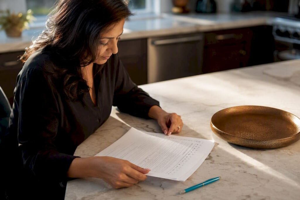 Seller reviewing California disclosure questionnaire